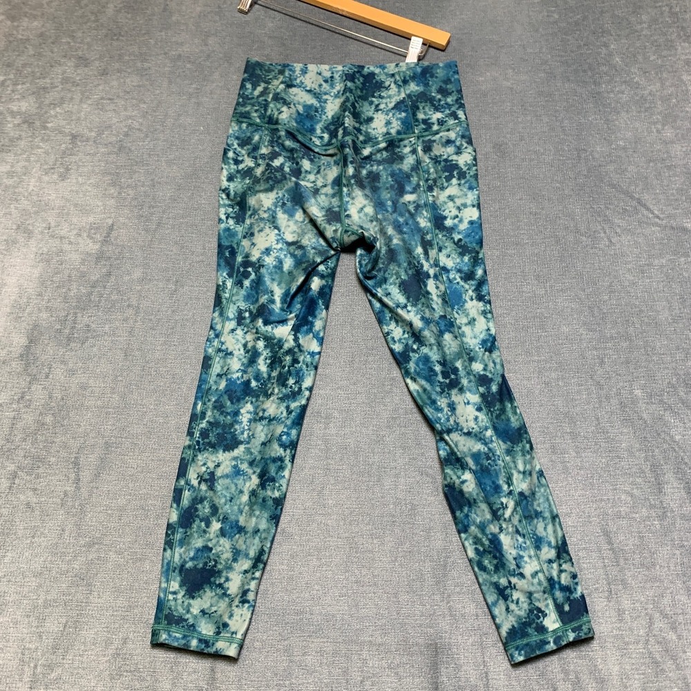 Athleta Salutation Stash Pocket II Print 7/8 Tight Leggings Women S Blue Tie Dye